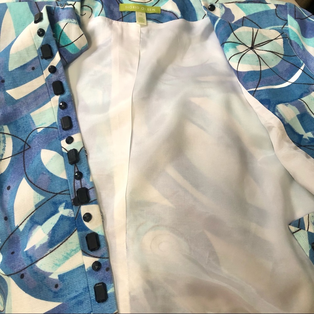 Sigrid Olsen Abstract Print Jacket - image 7